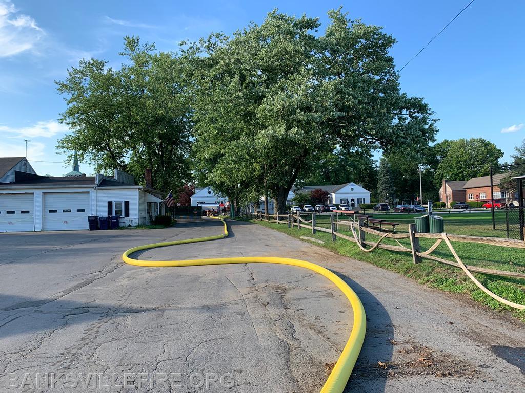 BIFD operating mutual aid at a structure fire in Armonk